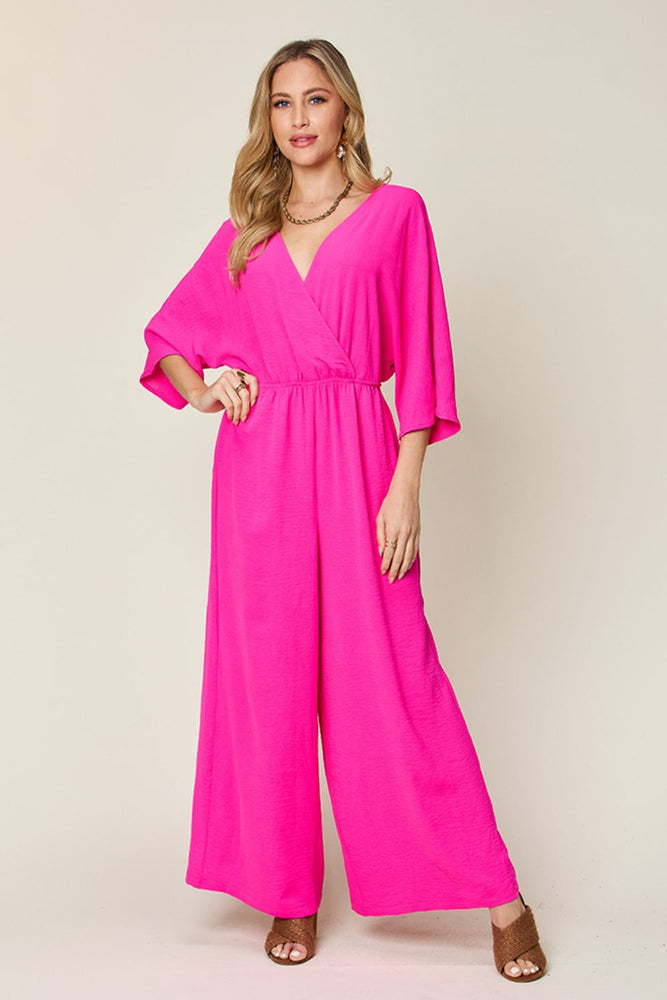 
                  
                    Surplice Wide Leg Jumpsuit with Pockets
                  
                