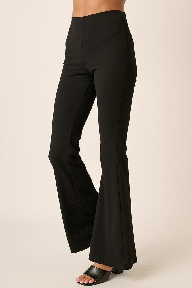 
                  
                    Crepe Knit Elastic Waist Flare Leg Pants
                  
                