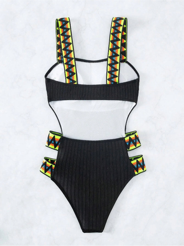 
                  
                    Cutout Wide Strap One-Piece Swimwear
                  
                