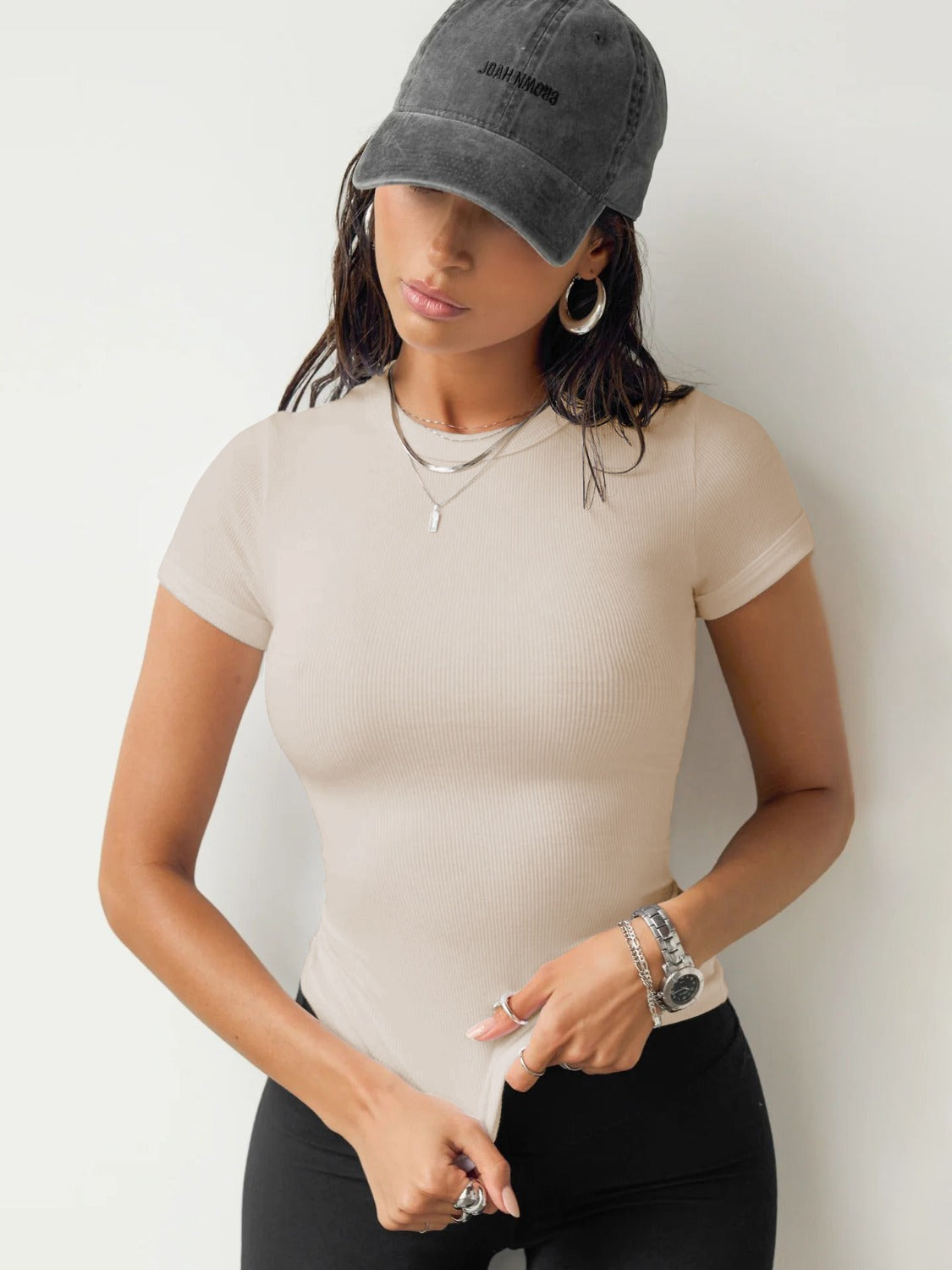 
                  
                    Round Neck Short Sleeve T-Shirt
                  
                