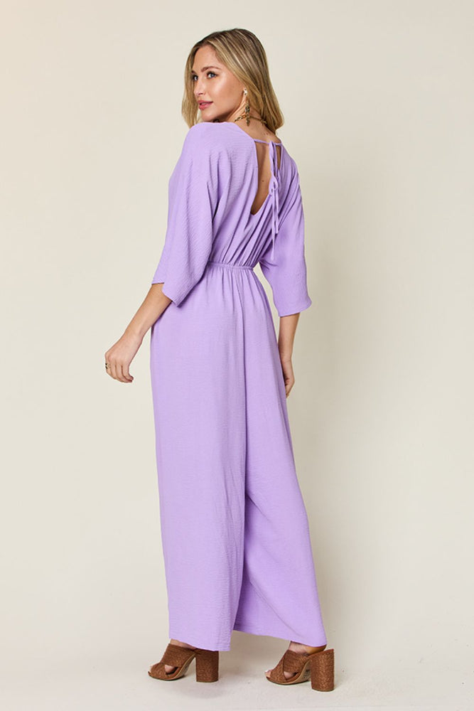 
                  
                    Surplice Wide Leg Jumpsuit with Pockets
                  
                