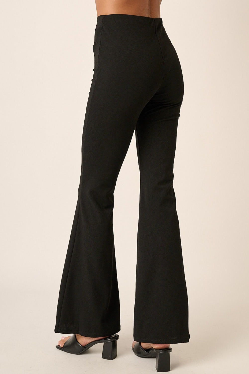 
                  
                    Crepe Knit Elastic Waist Flare Leg Pants
                  
                