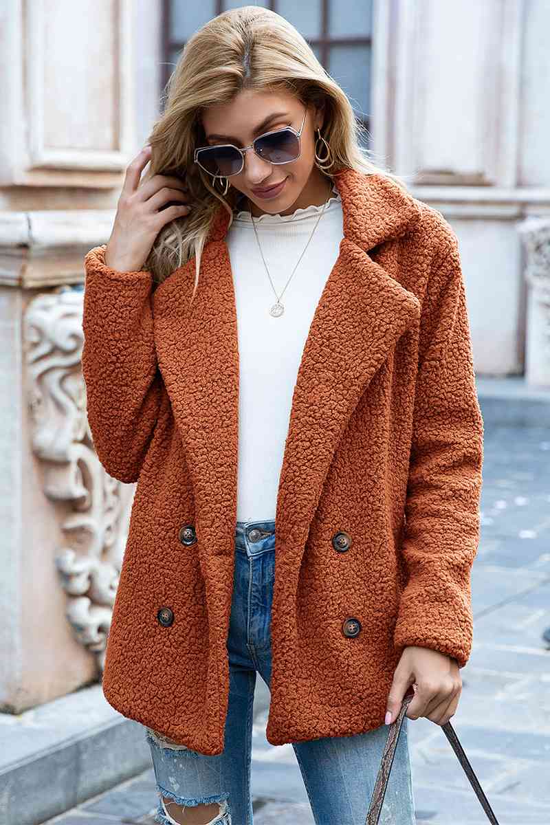 
                  
                    Lapel Collar Sherpa Coat
                  
                