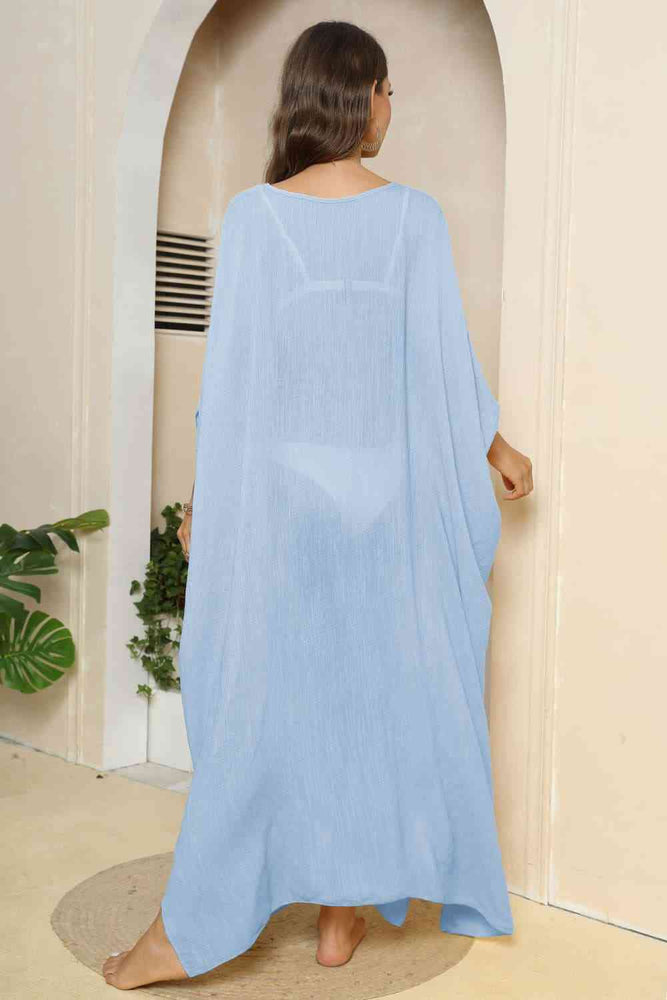 
                  
                    V-Neck Three-Quarter Sleeve Cover-Up
                  
                