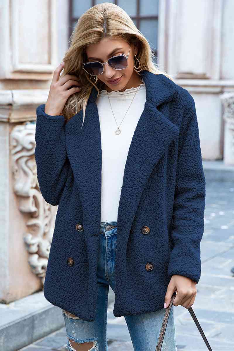 
                  
                    Lapel Collar Sherpa Coat
                  
                