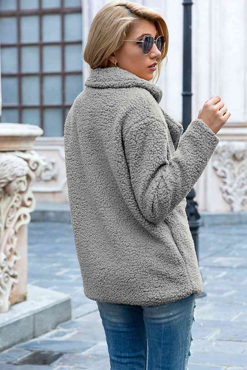 
                  
                    Lapel Collar Sherpa Coat
                  
                