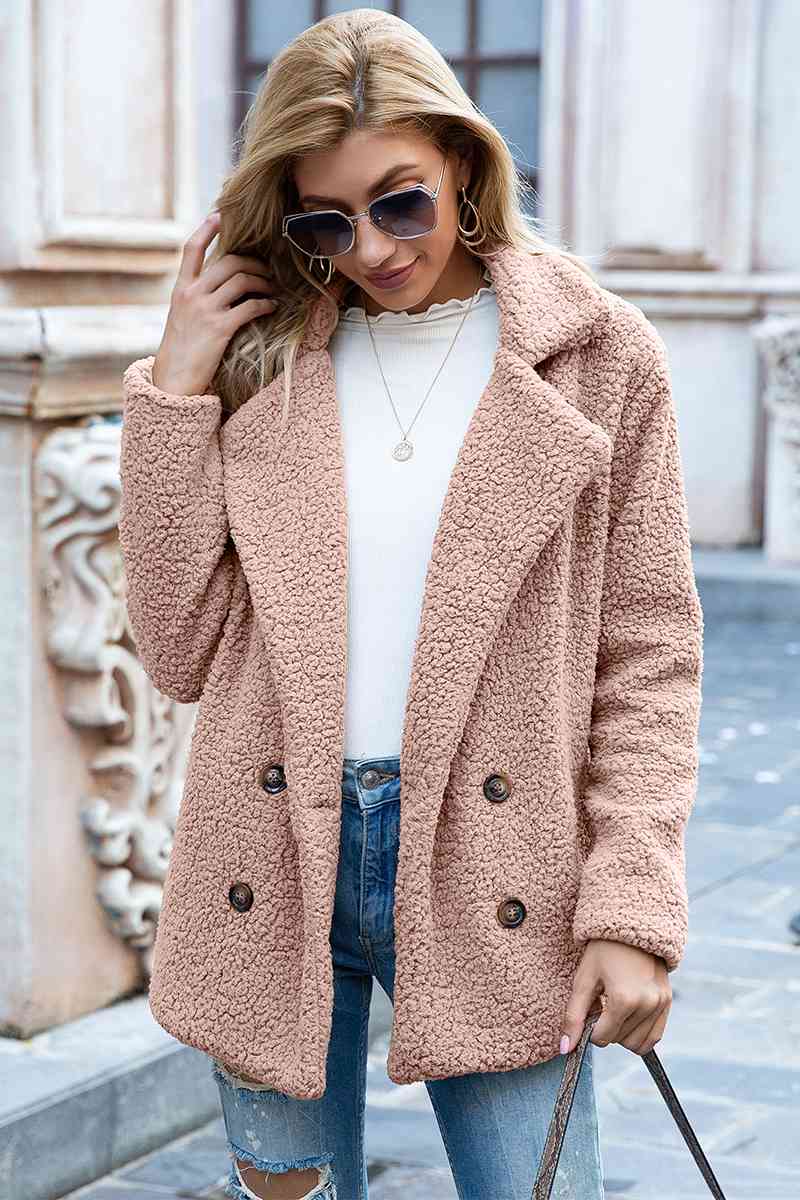 
                  
                    Lapel Collar Sherpa Coat
                  
                