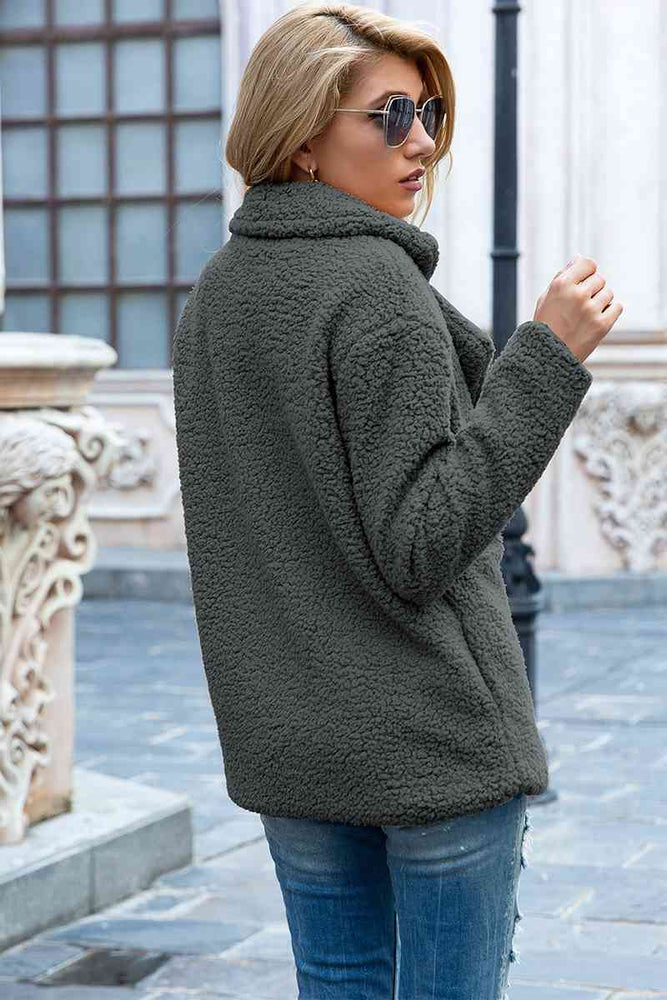 
                  
                    Lapel Collar Sherpa Coat
                  
                