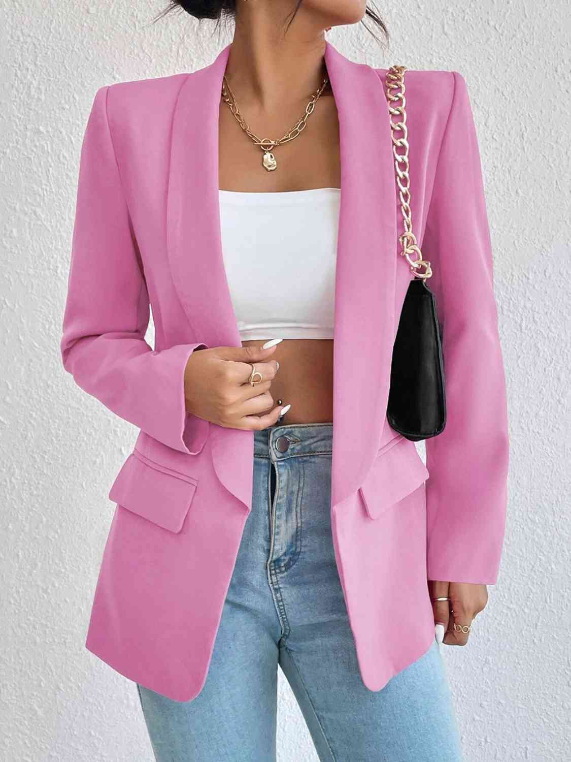 
                  
                    Shawl Collar Long Sleeve Blazer
                  
                