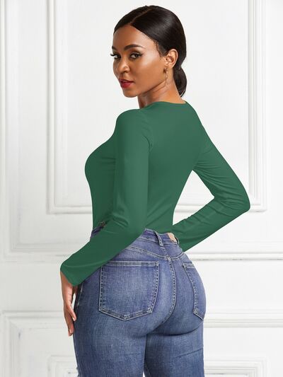 
                  
                    Round Neck Long Sleeve Bodysuit
                  
                