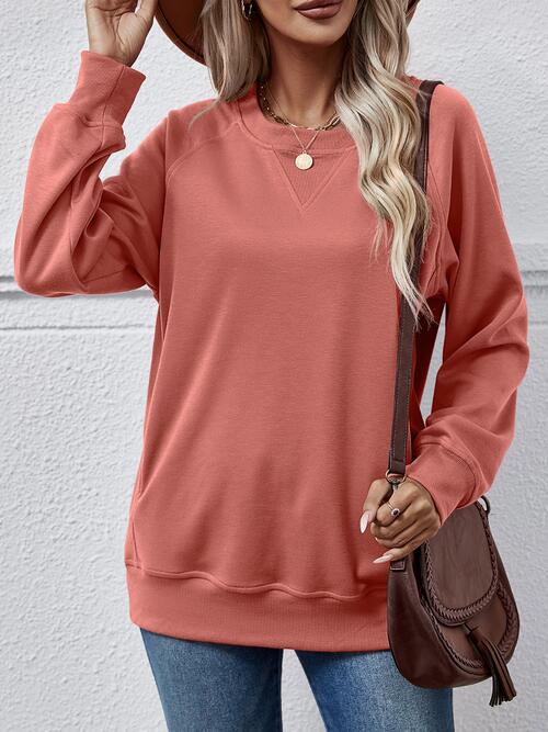 
                  
                    Round Neck Long Sleeve Sweatshirt
                  
                