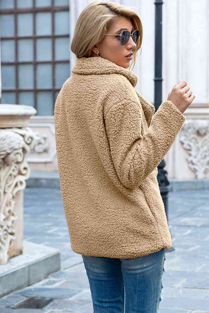 
                  
                    Lapel Collar Sherpa Coat
                  
                