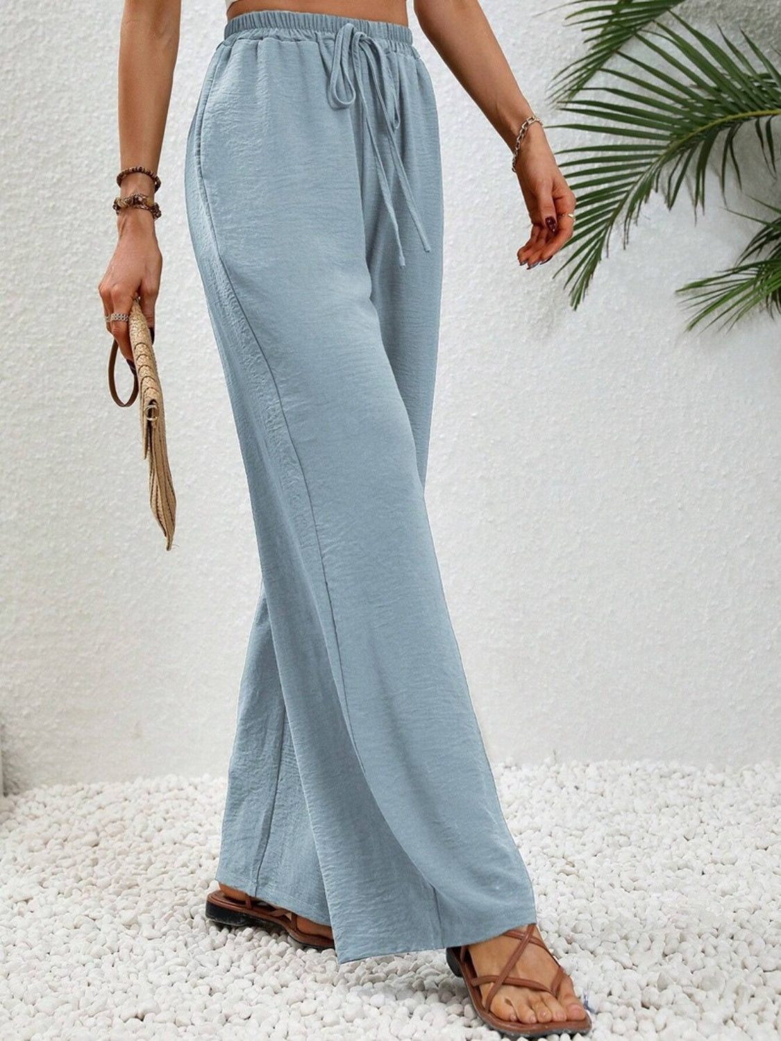 
                  
                    Wide Leg Drawstring Pants
                  
                