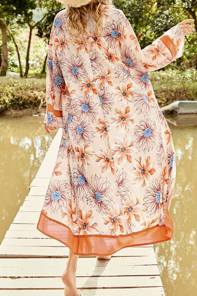 
                  
                    Floral Open Front Duster Cover Up
                  
                