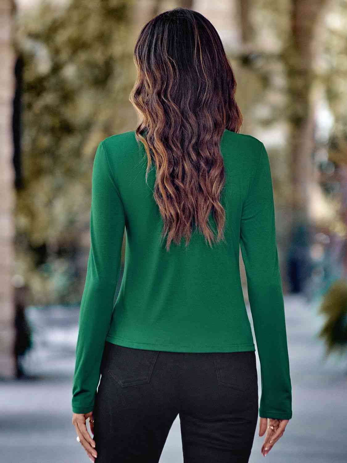 
                  
                    Buttoned Asymmetrical Neck Top
                  
                