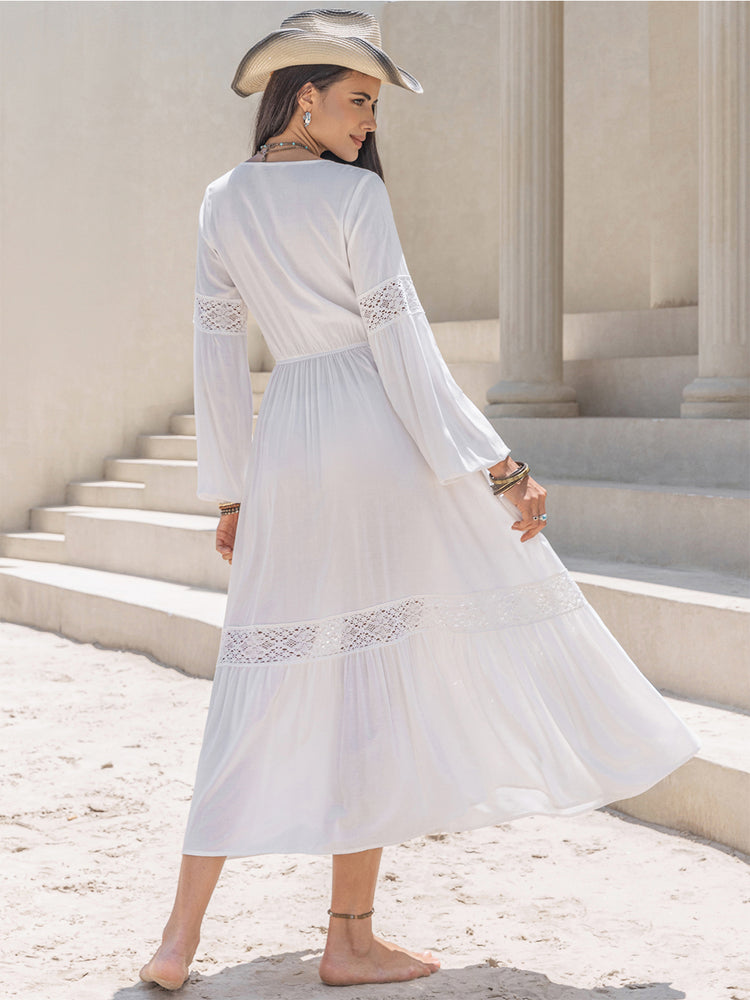 
                  
                    Tie Neck Balloon Sleeve Midi Dress
                  
                