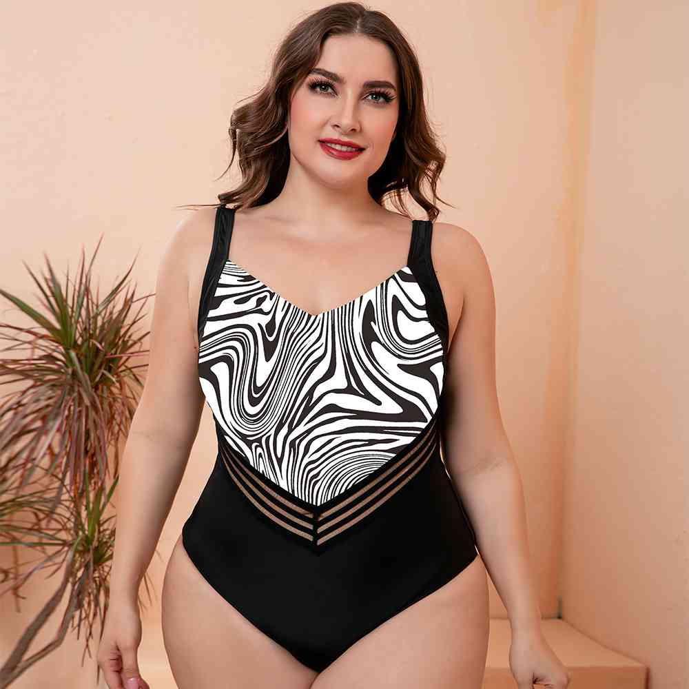 
                  
                    Printed Sleeveless One-Piece Swimsuit
                  
                