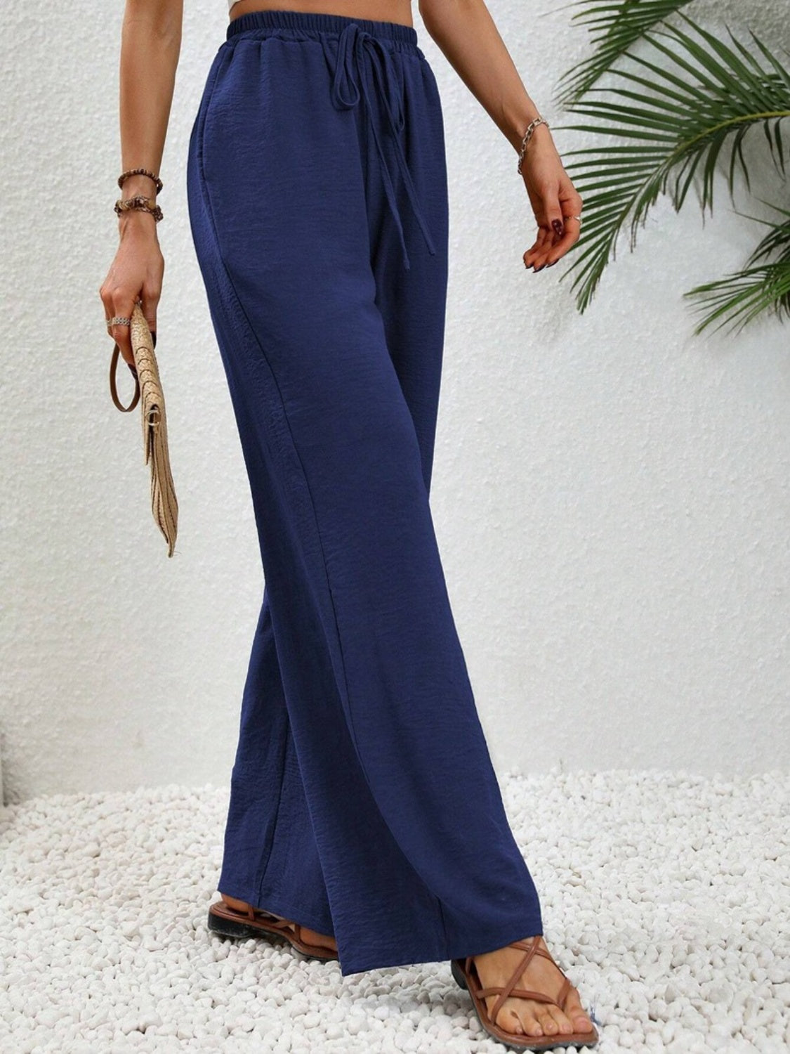 
                  
                    Wide Leg Drawstring Pants
                  
                