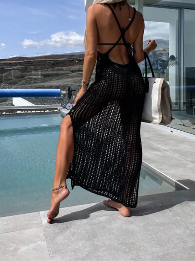 
                  
                    Slit Cutout Wide Strap Dress
                  
                