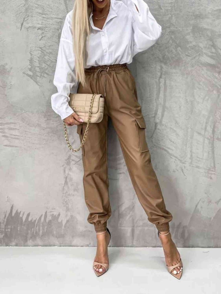 
                  
                    Tied High Waist Pants with Pockets
                  
                