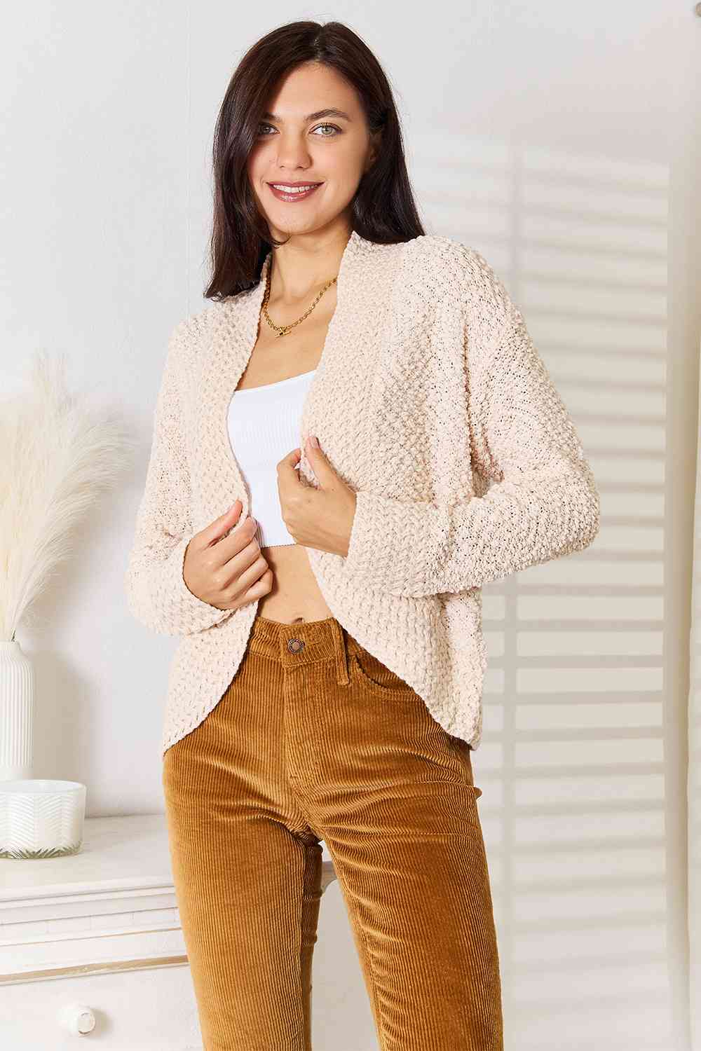 
                  
                    Double Take Open Front Long Sleeve Cardigan
                  
                