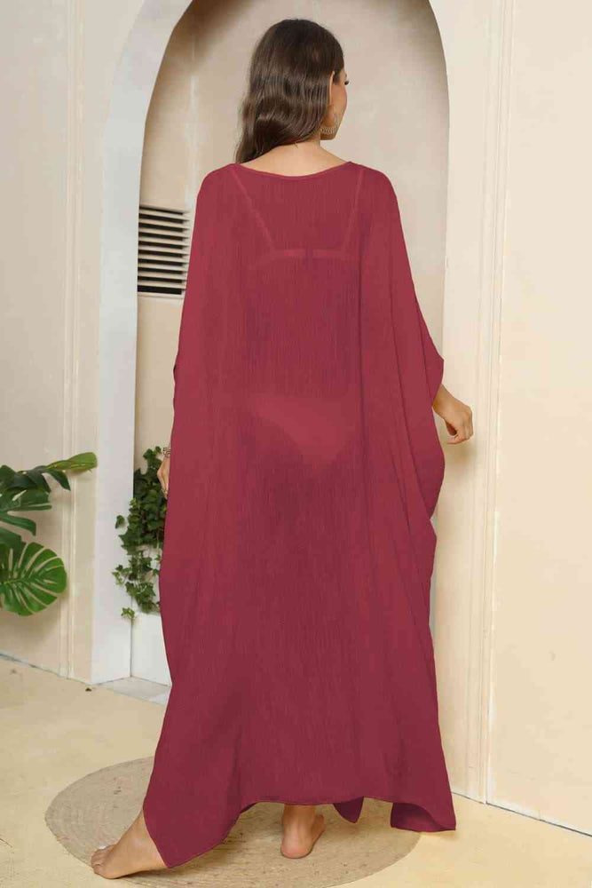 
                  
                    V-Neck Three-Quarter Sleeve Cover-Up
                  
                