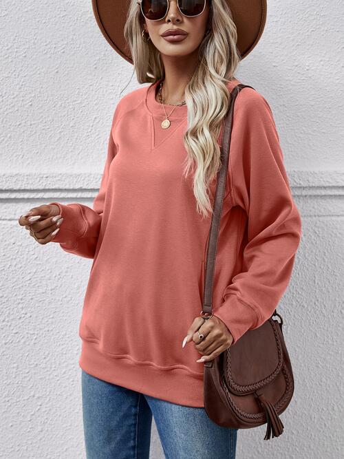 
                  
                    Round Neck Long Sleeve Sweatshirt
                  
                