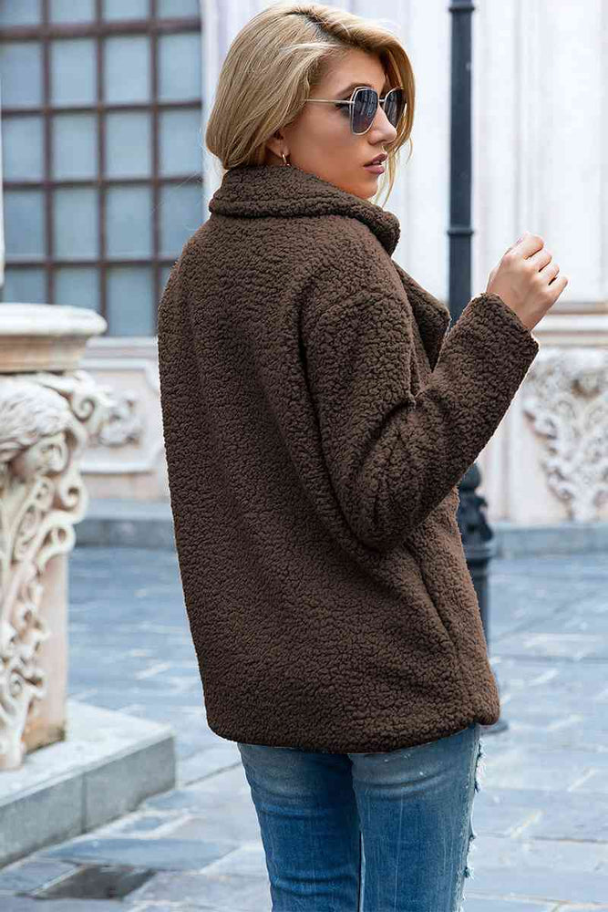 
                  
                    Lapel Collar Sherpa Coat
                  
                