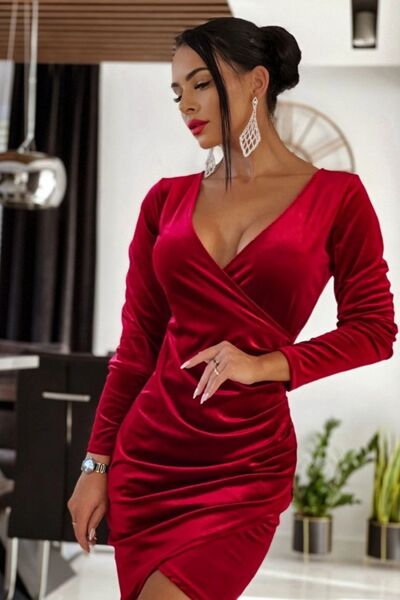 
                  
                    Surplice Long Sleeve Mini Dress
                  
                