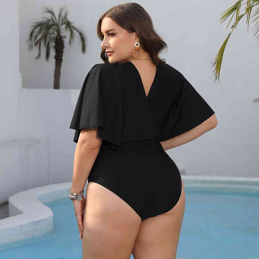 
                  
                    Ruched Surplice Neck One-Piece Swimsuit
                  
                