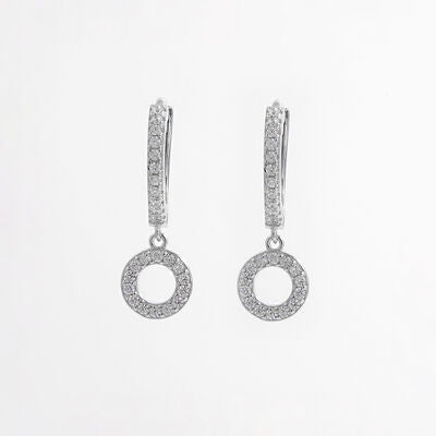 
                  
                    925 Sterling Silver Inlaid Zircon Hoop Dangle Earrings
                  
                