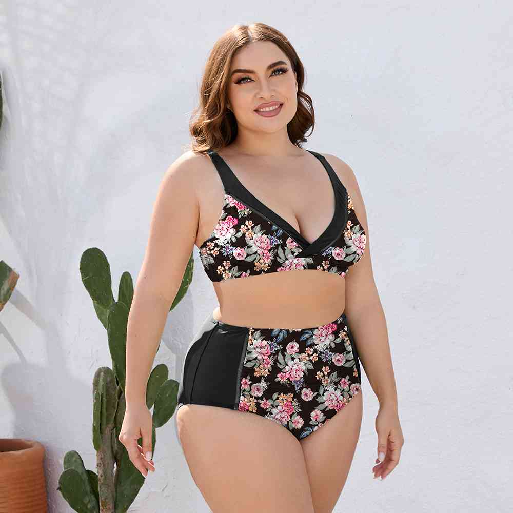 
                  
                    Floral High Waist Two-Piece Swim Set
                  
                