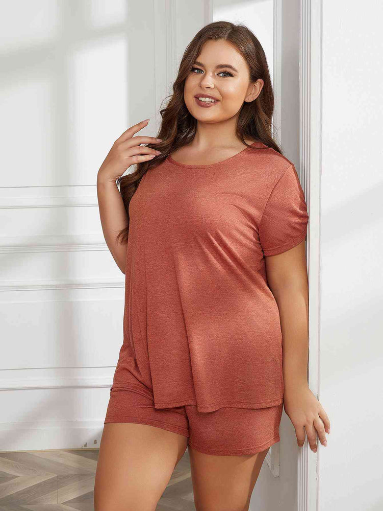 
                  
                    Round Neck Short Sleeve Two-Piece Loungewear Set
                  
                