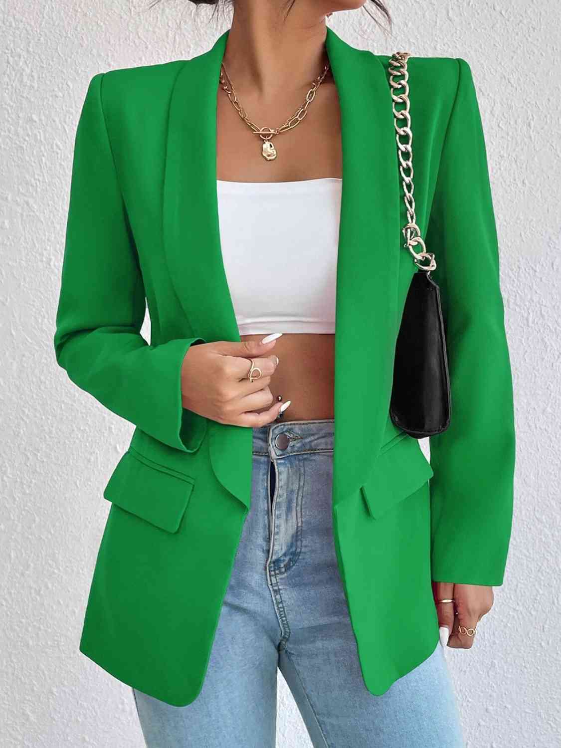 
                  
                    Shawl Collar Long Sleeve Blazer
                  
                