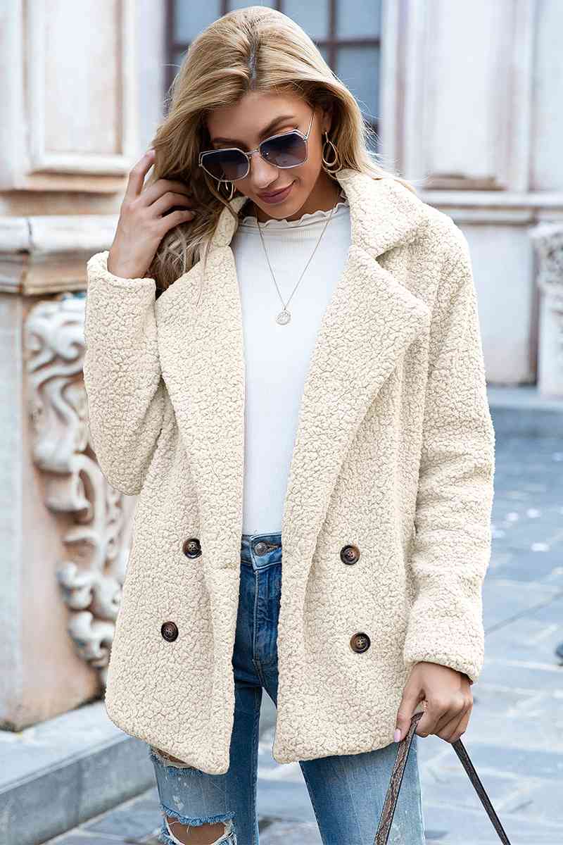 
                  
                    Lapel Collar Sherpa Coat
                  
                