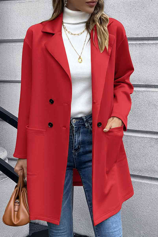 
                  
                    Lapel Collar Long Sleeve Blazer
                  
                