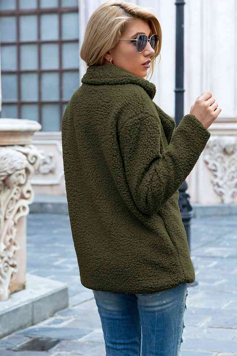 
                  
                    Lapel Collar Sherpa Coat
                  
                