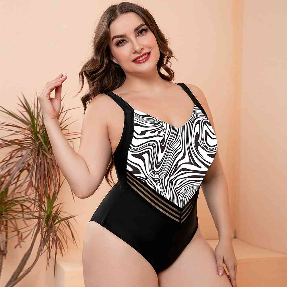 
                  
                    Printed Sleeveless One-Piece Swimsuit
                  
                