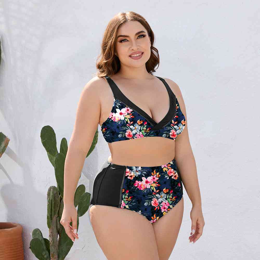 
                  
                    Floral High Waist Two-Piece Swim Set
                  
                