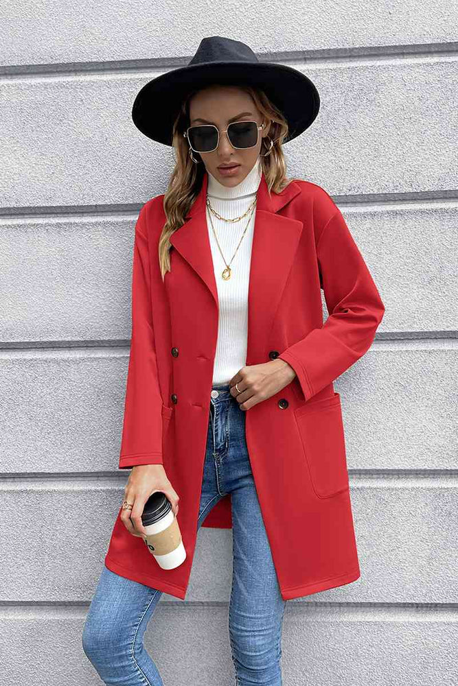 
                  
                    Lapel Collar Long Sleeve Blazer
                  
                