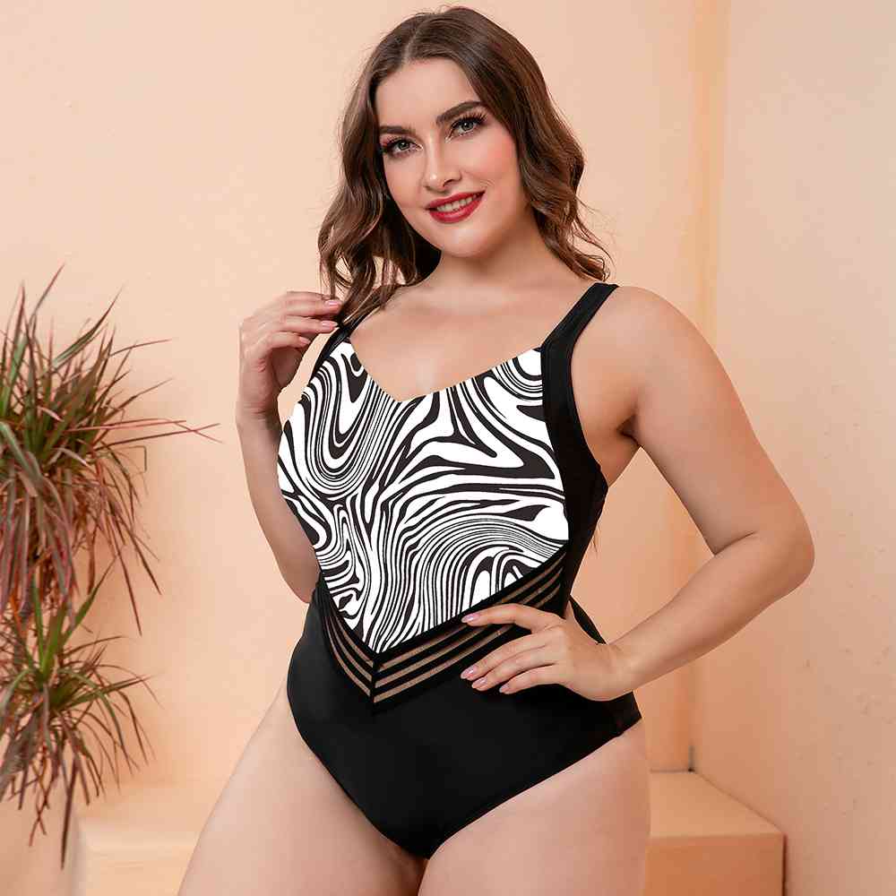 
                  
                    Printed Sleeveless One-Piece Swimsuit
                  
                