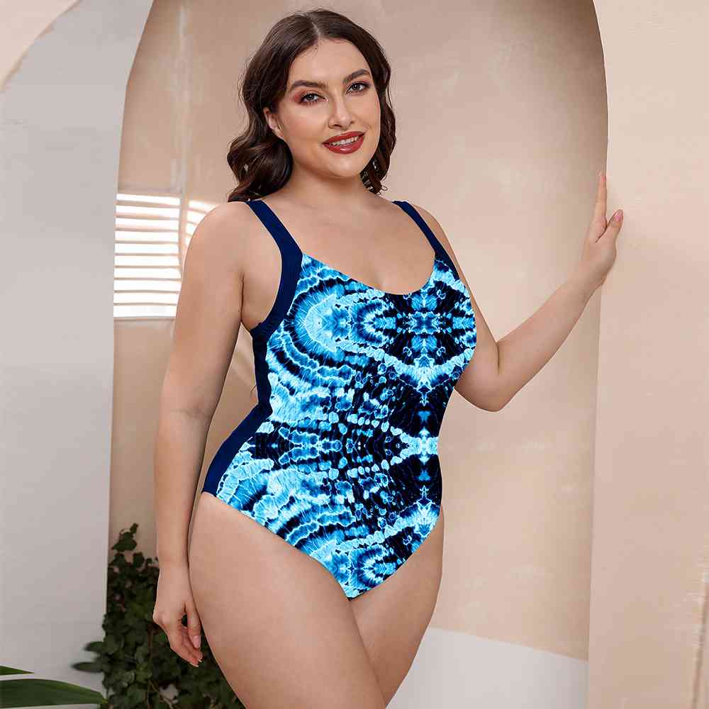 
                  
                    Printed Scoop Neck Sleeveless One-Piece Swimsuit
                  
                