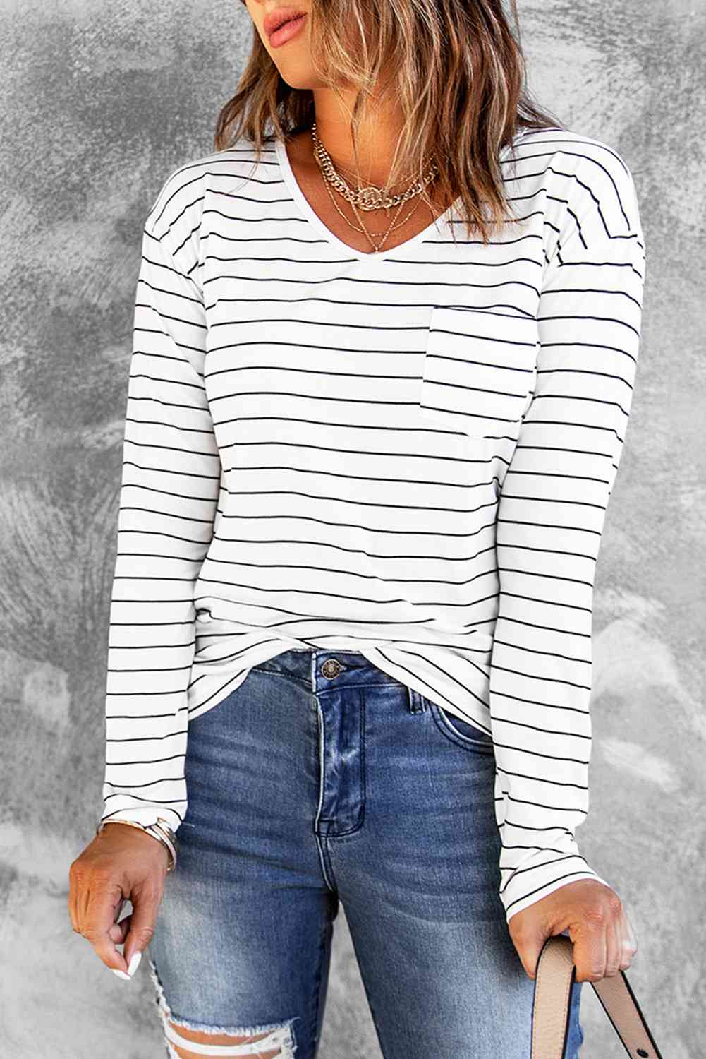 
                  
                    Striped Long Sleeve T-Shirt
                  
                